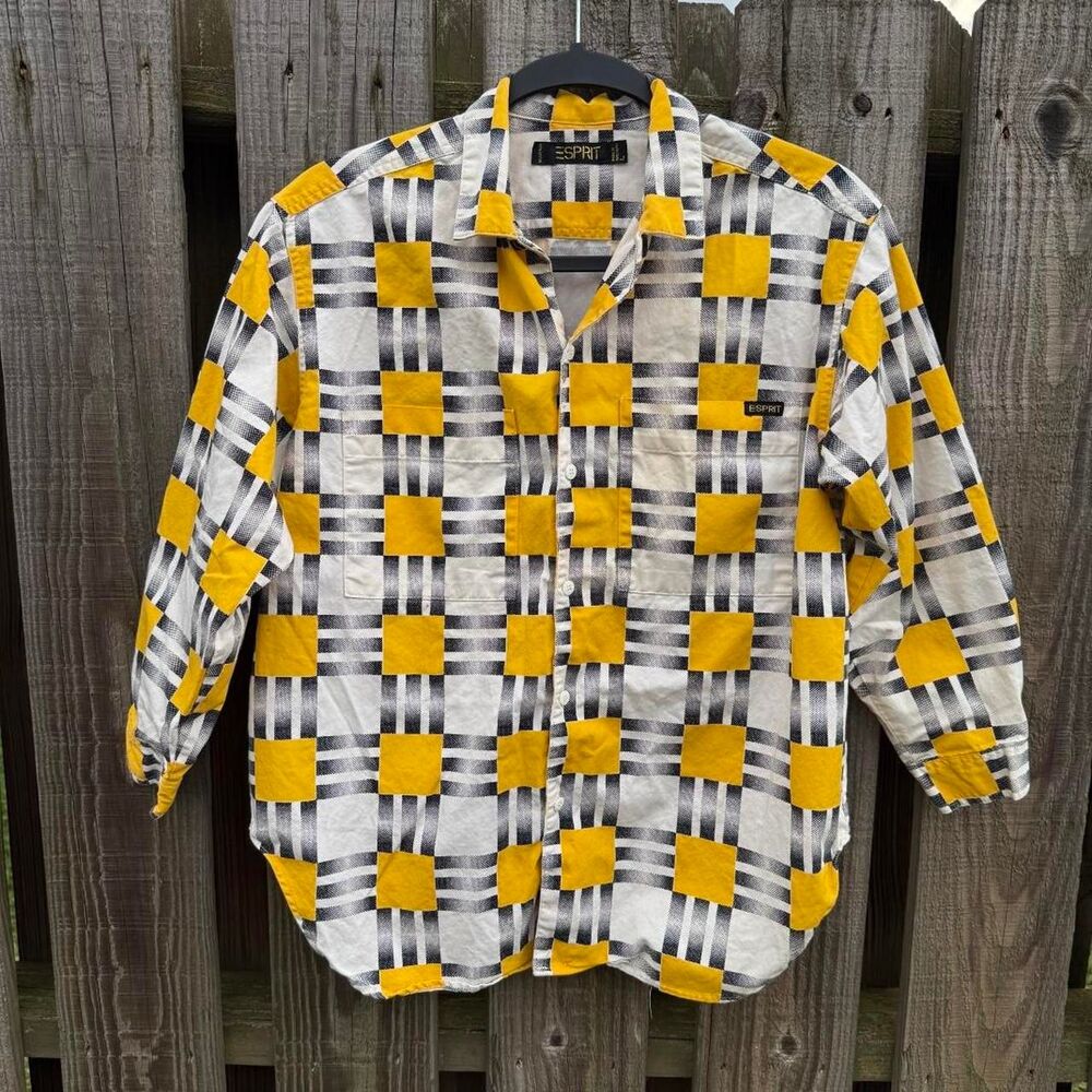 Esprit MCM Retro Women's Yellow Square Blouse
